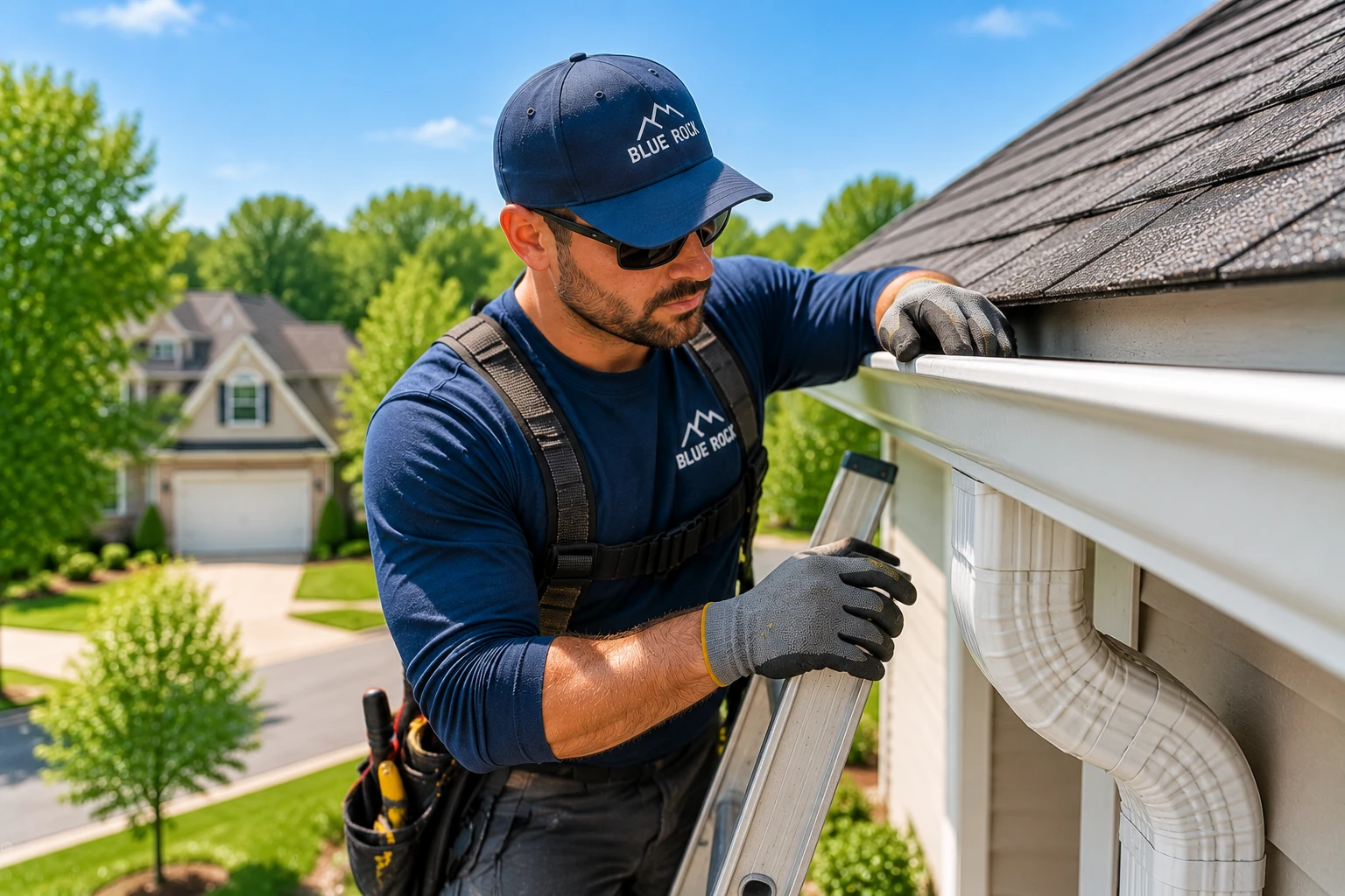 Professional roofing contractor providing residential roofing service
