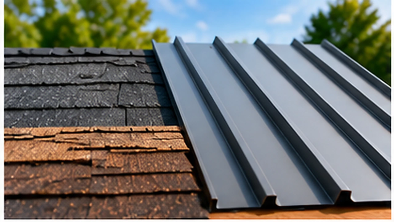 Asphalt shingles and metal roofing material options